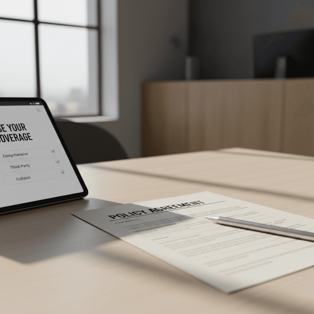 Insurance documents on a desk